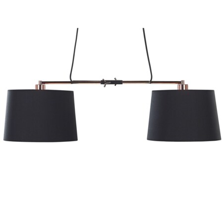 Lampa wisząca 2-punktowa czarna FUCINO