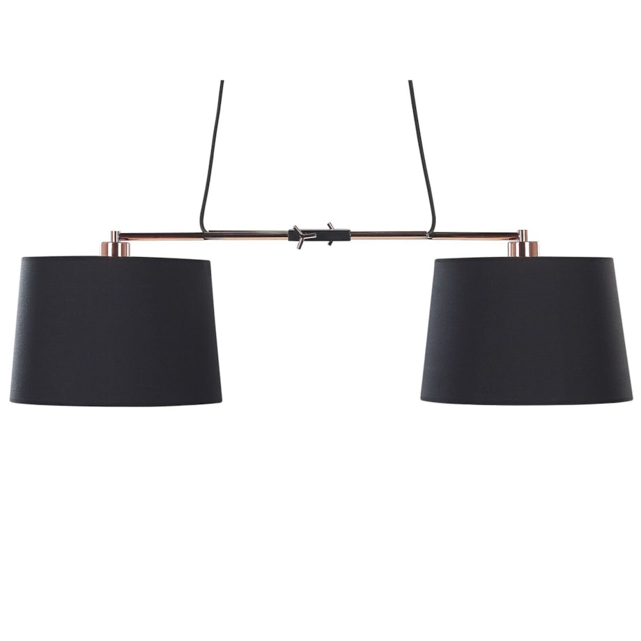Lampa wisząca 2-punktowa czarna FUCINO