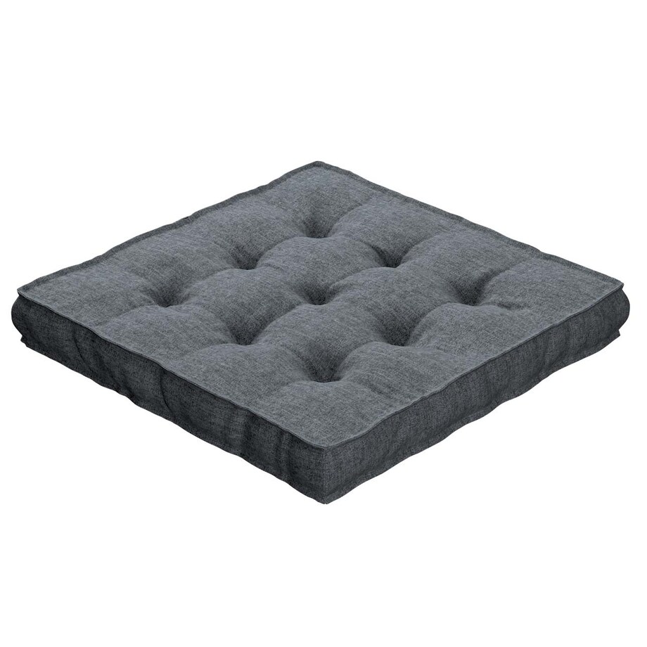 Poduszka na krzesło Kuba, grafitowo - szary szenil, 40 x 40 x 6 cm, City