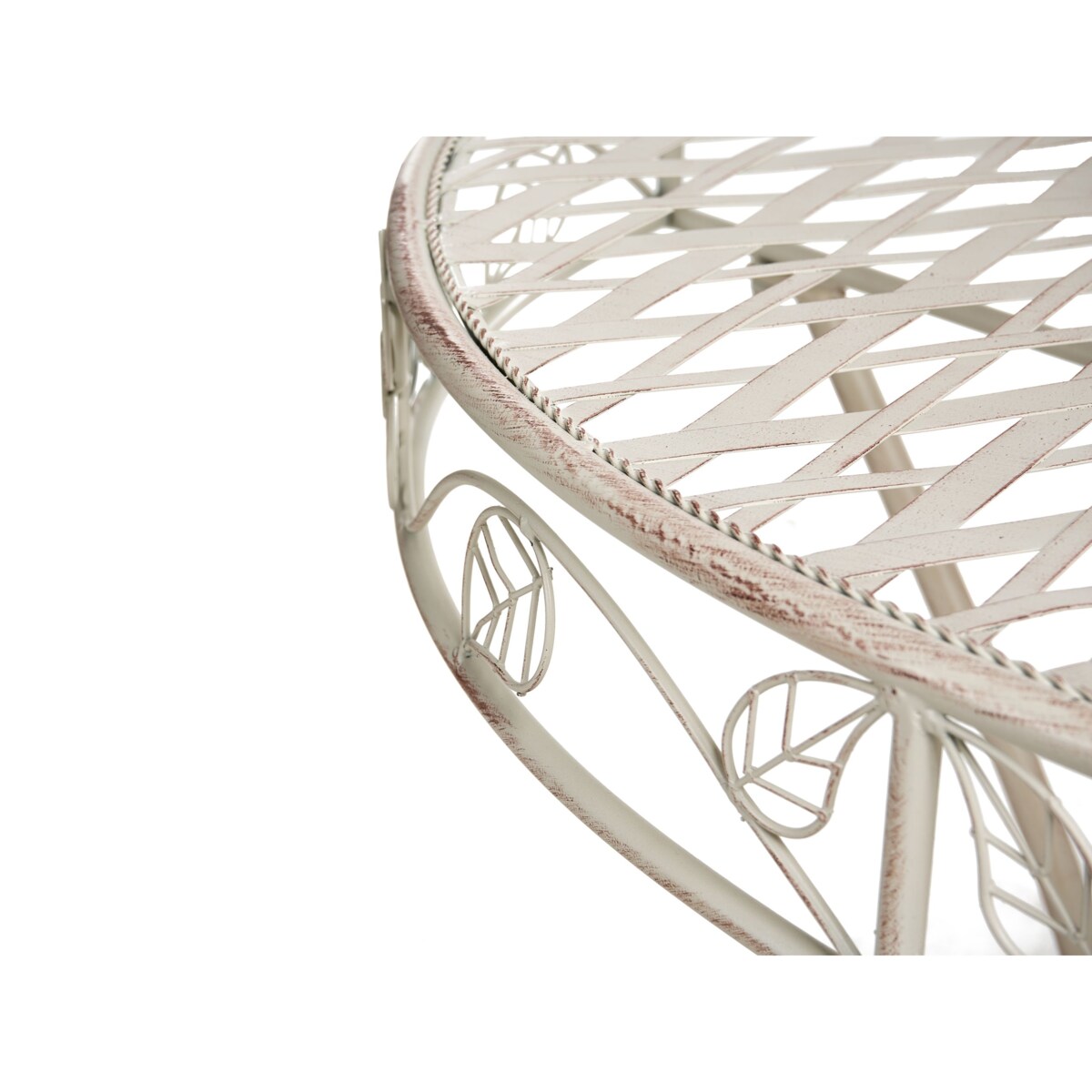 Stolik bistro YAVIZA 36 x 80 cm Metal Jasnobeżowy