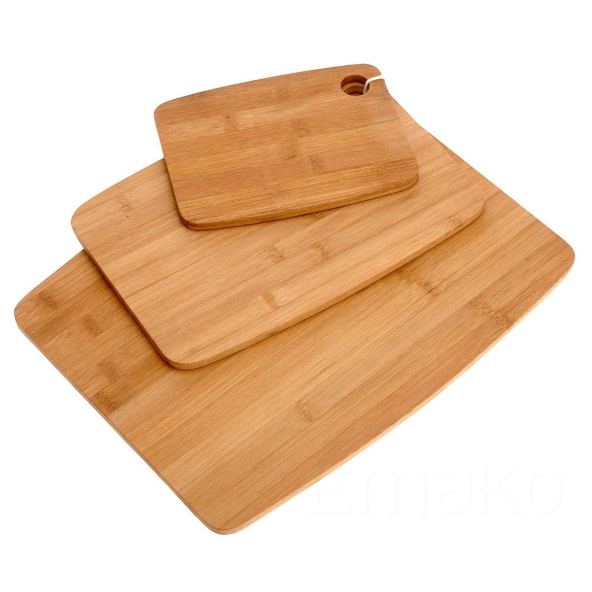 3 bambusowe deski do krojenia – komplet kuchenny