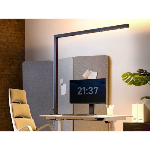 Lampa biurkowa LED metalowa czarna OCTANT