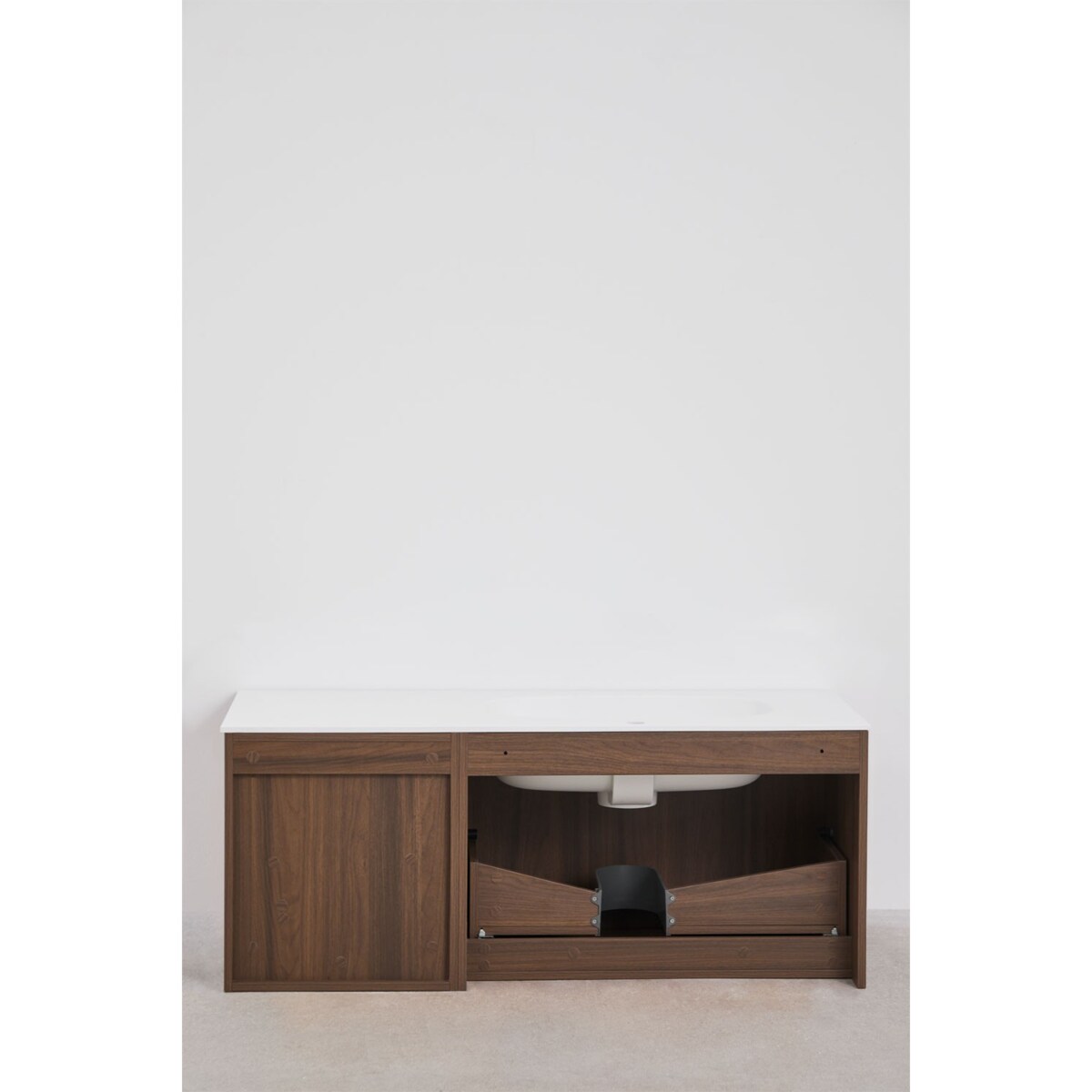 Szafka łazienkowa wisząca z umywalką, 120 cm, Enidika