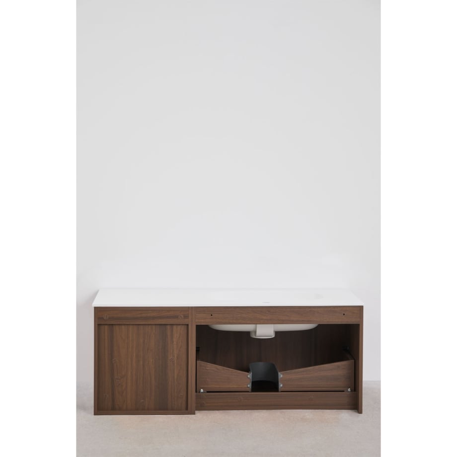 Szafka łazienkowa wisząca z umywalką, 120 cm, Enidika