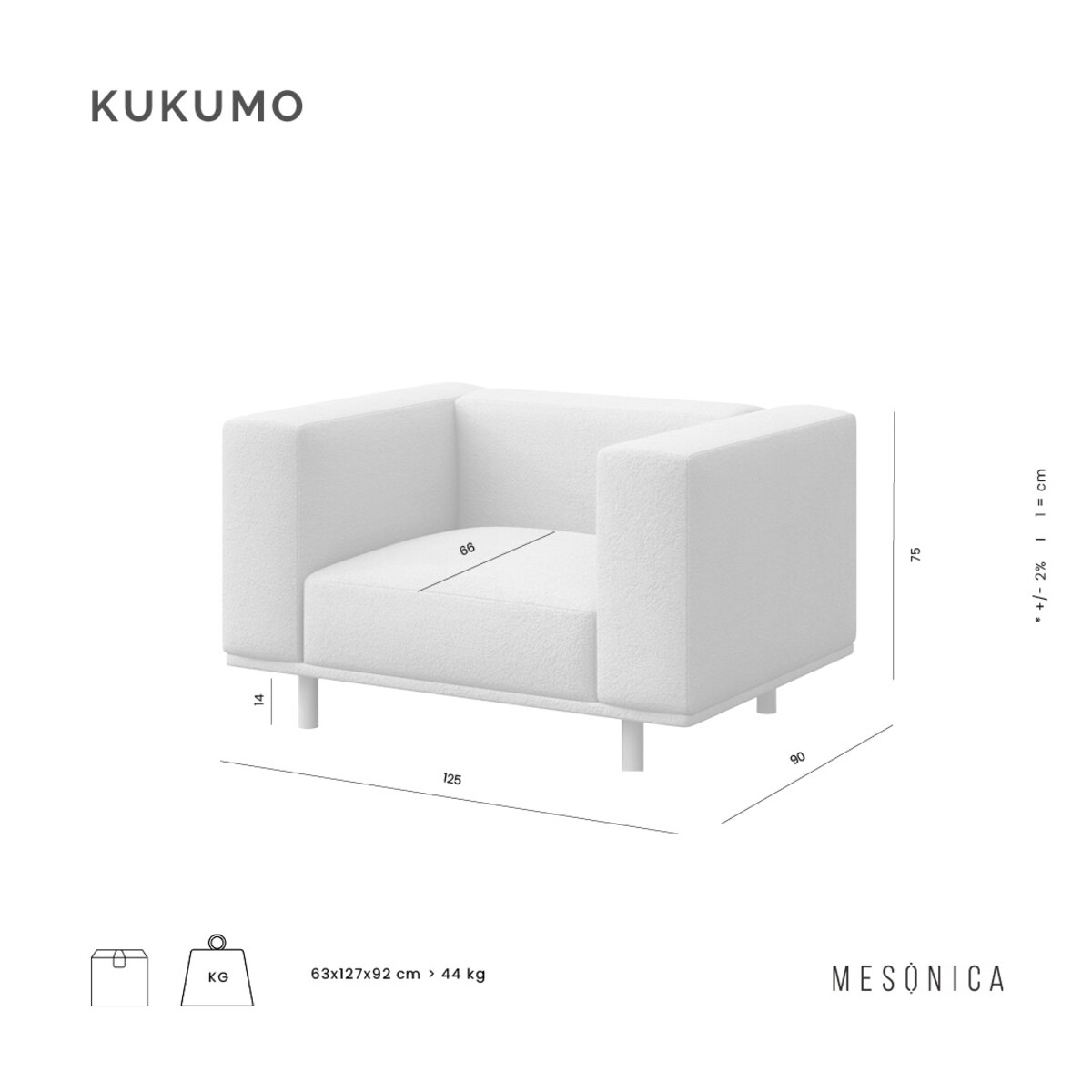 Kukumo fotel Granatowy