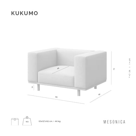 Kukumo fotel Granatowy