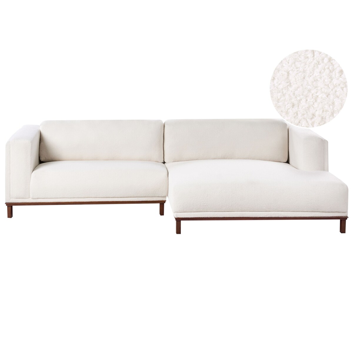 Narożnik dla 4 osób VENG Boucle Złamana biel