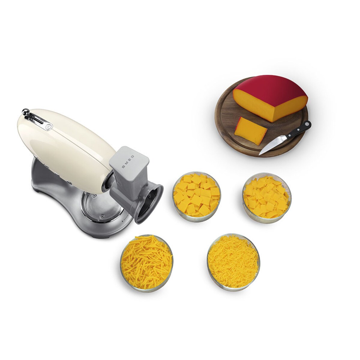 Akcesorium do krojenia i tarcia do miksera SMF01 50's Style, SMEG
