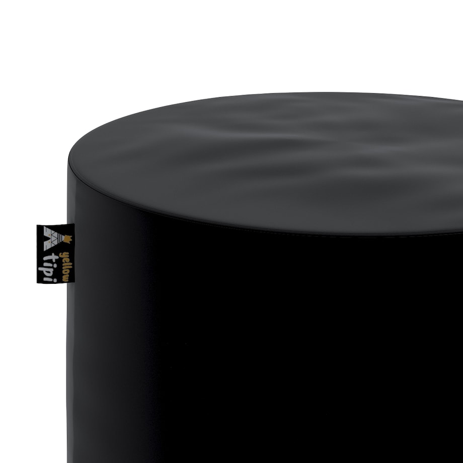 Puf Bobby, głęboka czerń, ø40, wys. 40 cm, Posh Velvet