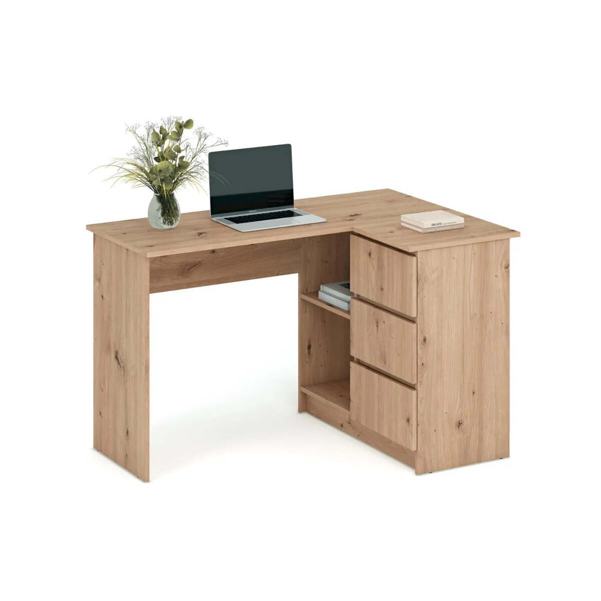 Biurko narożne BEGA dąb artisan