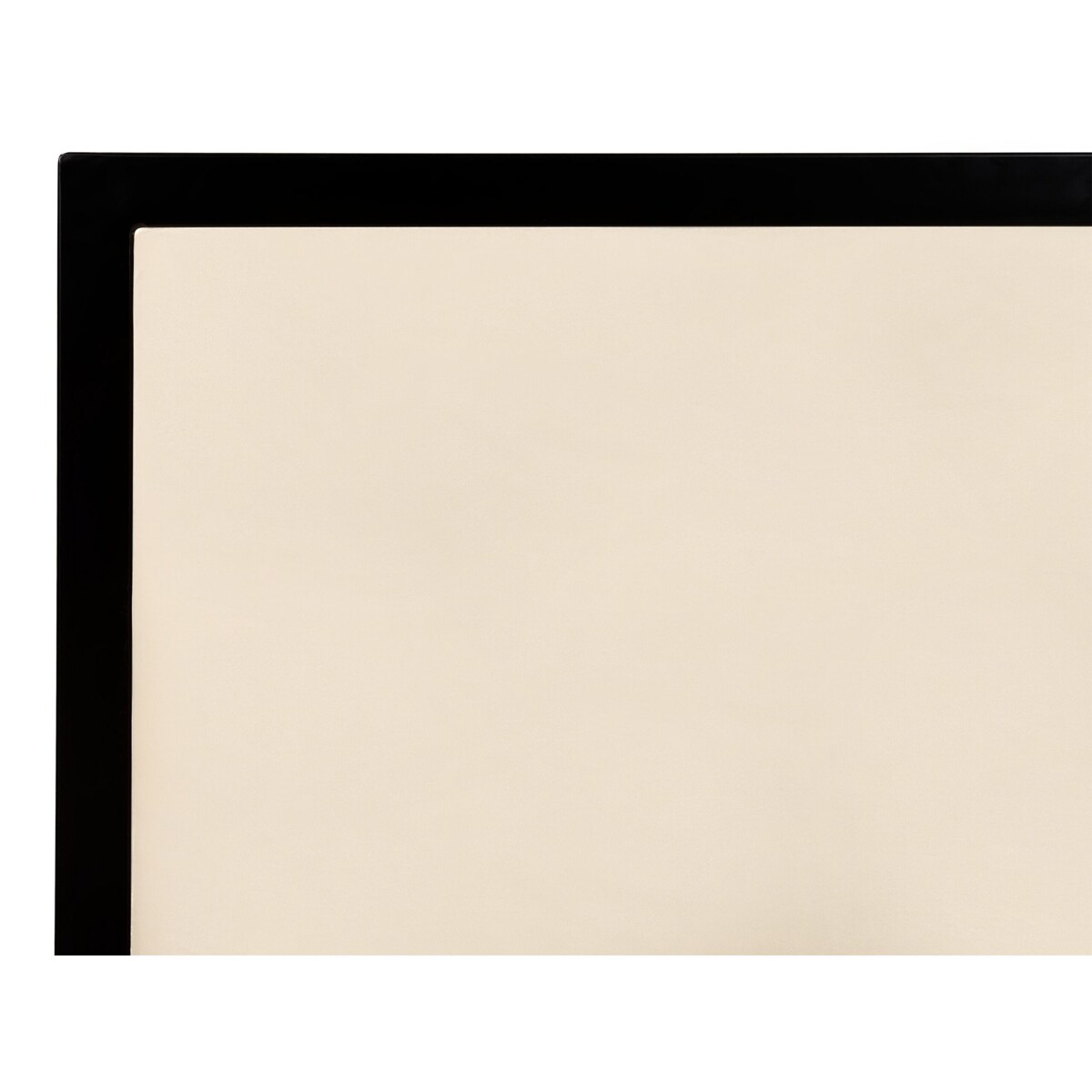 Łóżko metalowe 180 x 200 cm czarne z jasnobeżowym CLAMART