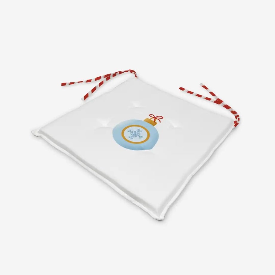 Poduszka świąteczna na krzesło - Minimalistyczna bombka