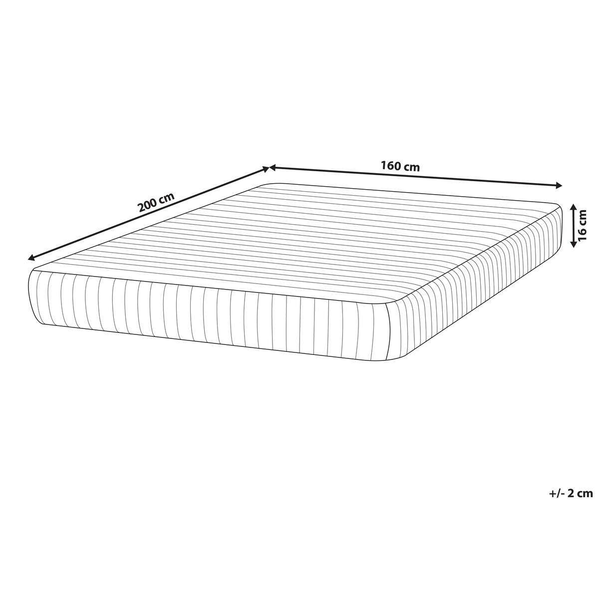 Materac kieszeniowy MISTY H3/4 twardy 160 x 200 cm