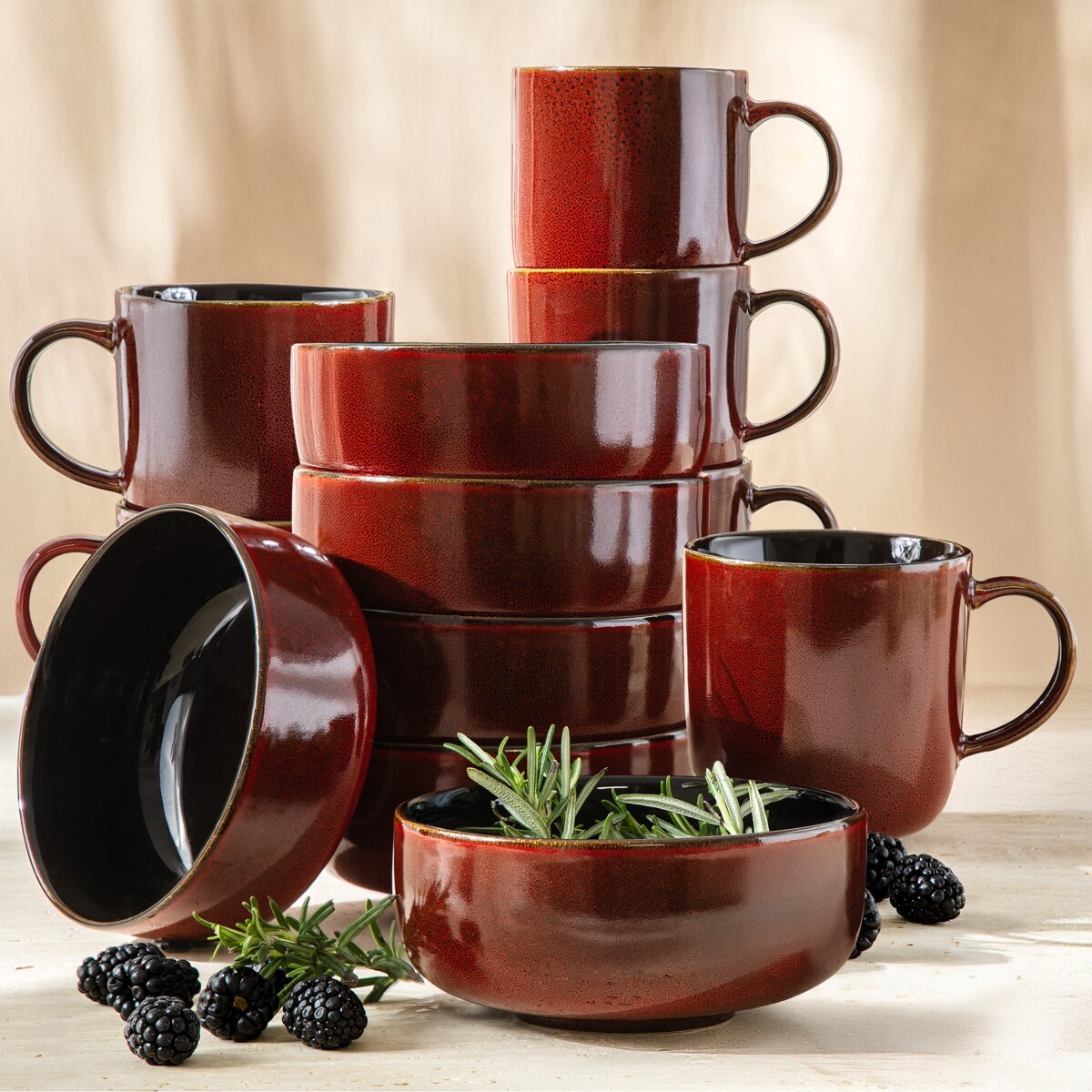 GAMBIA Zestaw śniadaniowy 6 os. (12 el.)