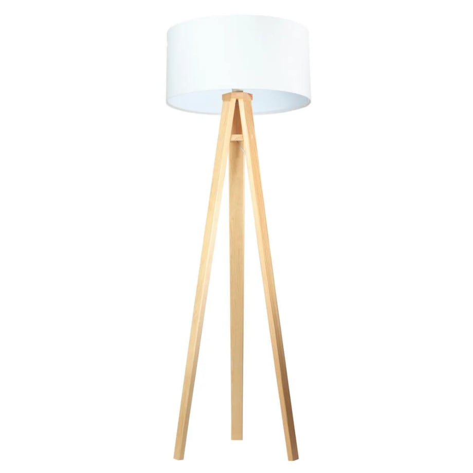 Lampa stojąca HOME 50 biała/sosna