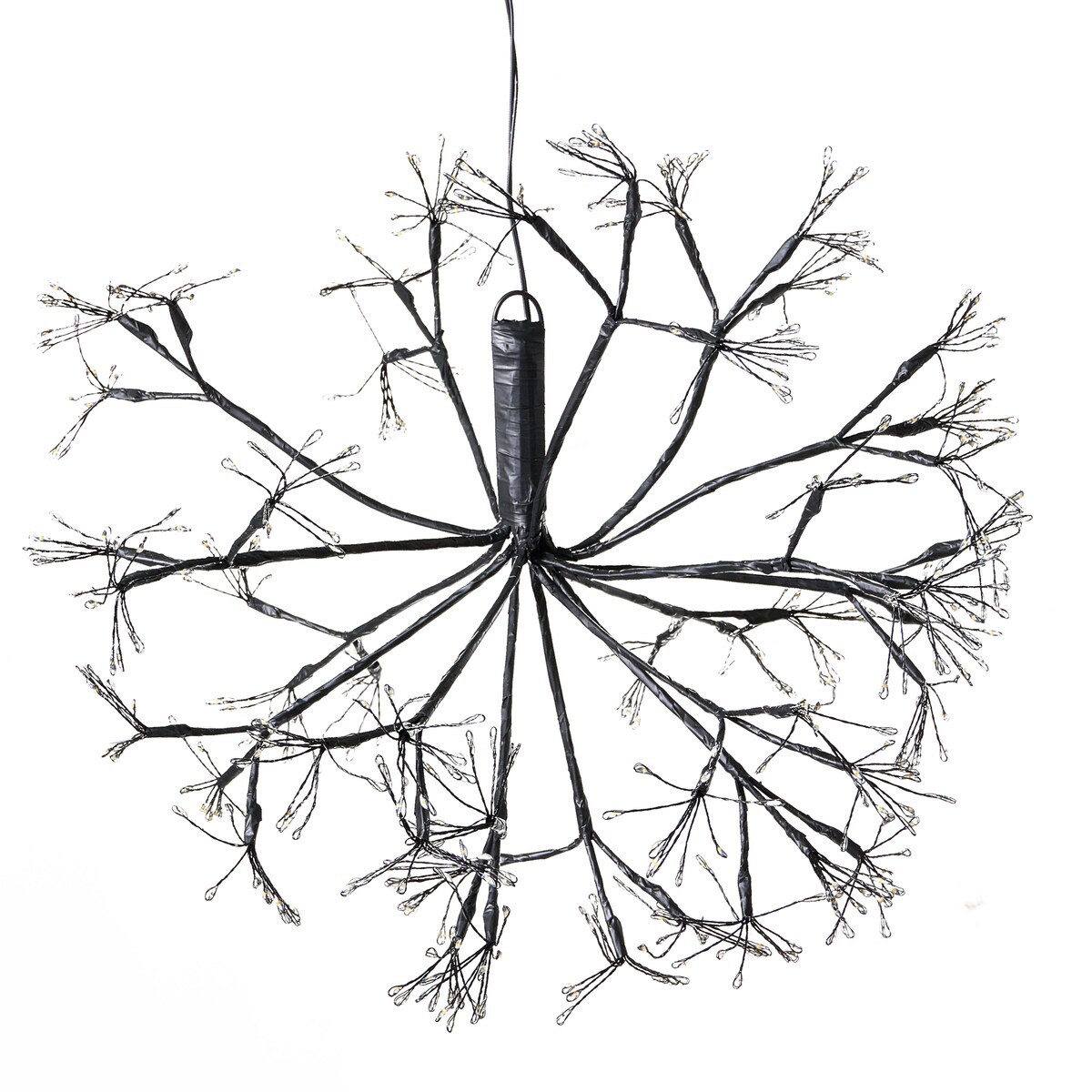 Zestaw 2 dekoracji wiszących LED RACKSTA 30/25 cm Jemioła Czarny
