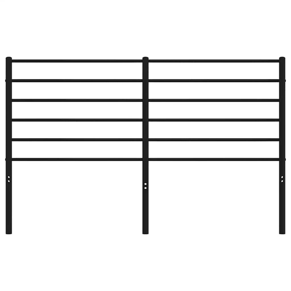 vidaXL Metalowe wezgłowie, czarne, 140 cm