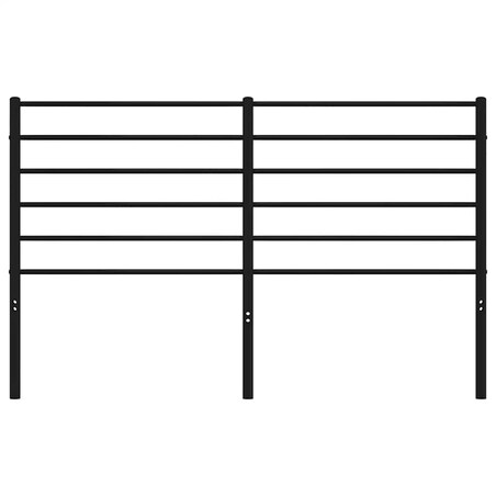 vidaXL Metalowe wezgłowie, czarne, 140 cm