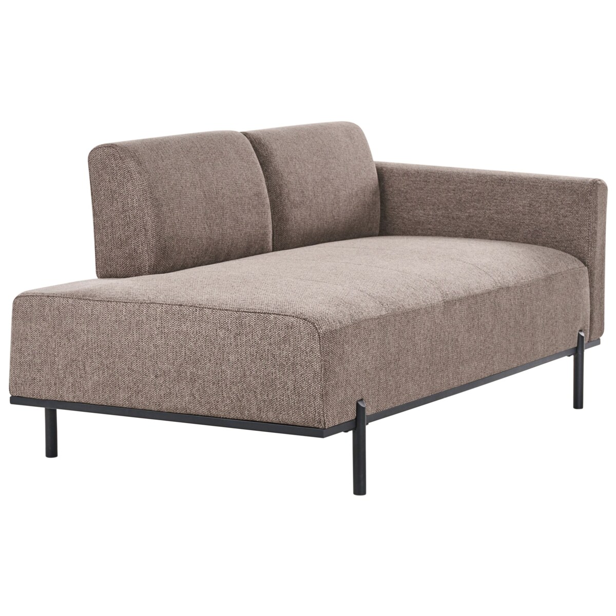 Szezlong SAVASSE Len syntetyczny Jasnobrązowy