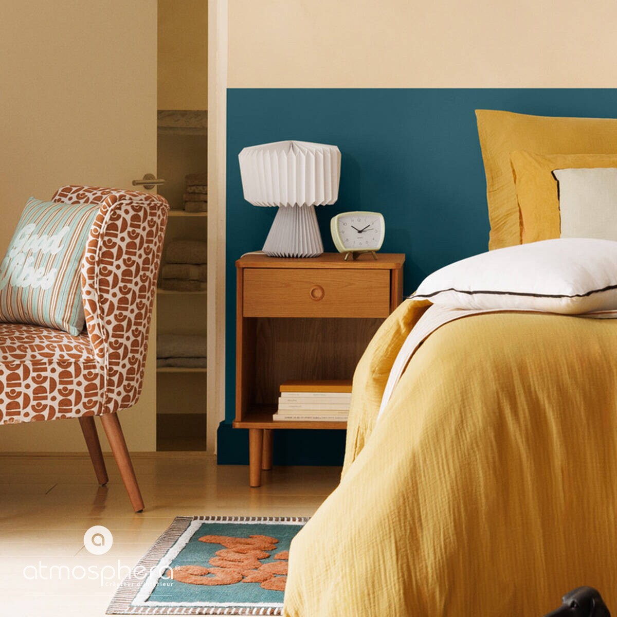 Szafeczka nocna ze schowkiem i szufladą CHARLIE, 44,5 x 35 x 61 cm