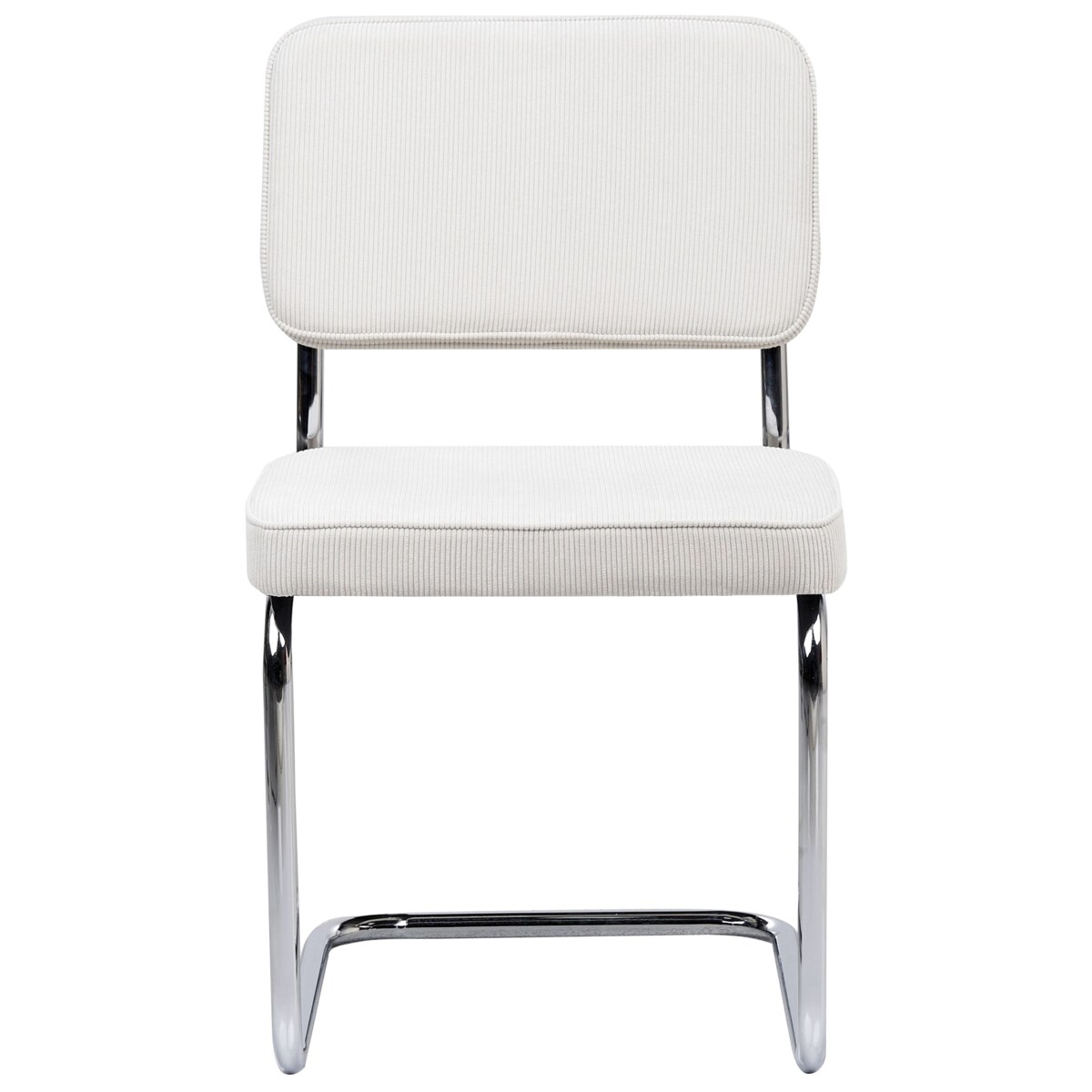 Zestaw 2 krzeseł do jadalni IRWIN Sztruks Złamana biel