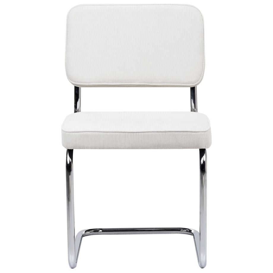 Zestaw 2 krzeseł do jadalni IRWIN Sztruks Złamana biel