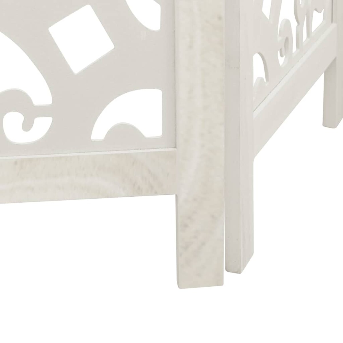 vidaXL Parawan pokojowy, 4-panelowy, biały, lite drewno paulowni