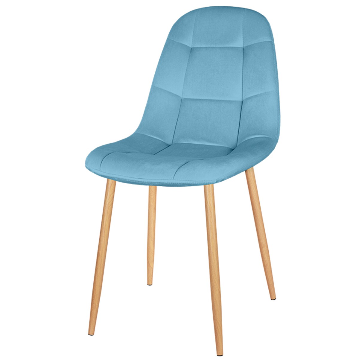 Krzesło tapicerowane turkusowe welurowe pikowane nowoczesne do salonu