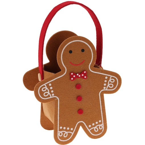 Torba filcowa z bożonarodzeniowym motywem, 16,5 x 20 cm