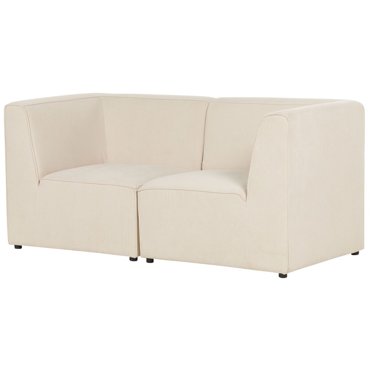 Sofa modułowa 2-osobowa sztruksowa beżowa LEMVIG