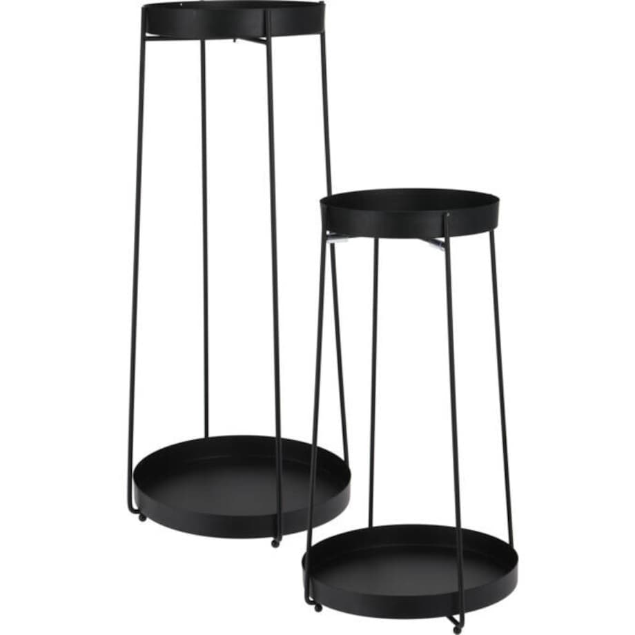 Zestaw metalowych stojaków na kwiaty