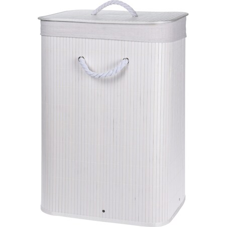Bambusowy kosz na pranie z pokrywą NATURAL, 60 l