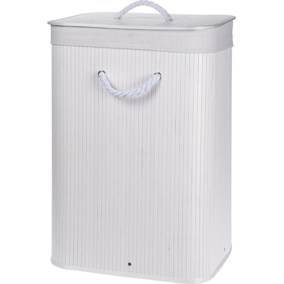 Bambusowy kosz na pranie z pokrywą NATURAL, 60 l