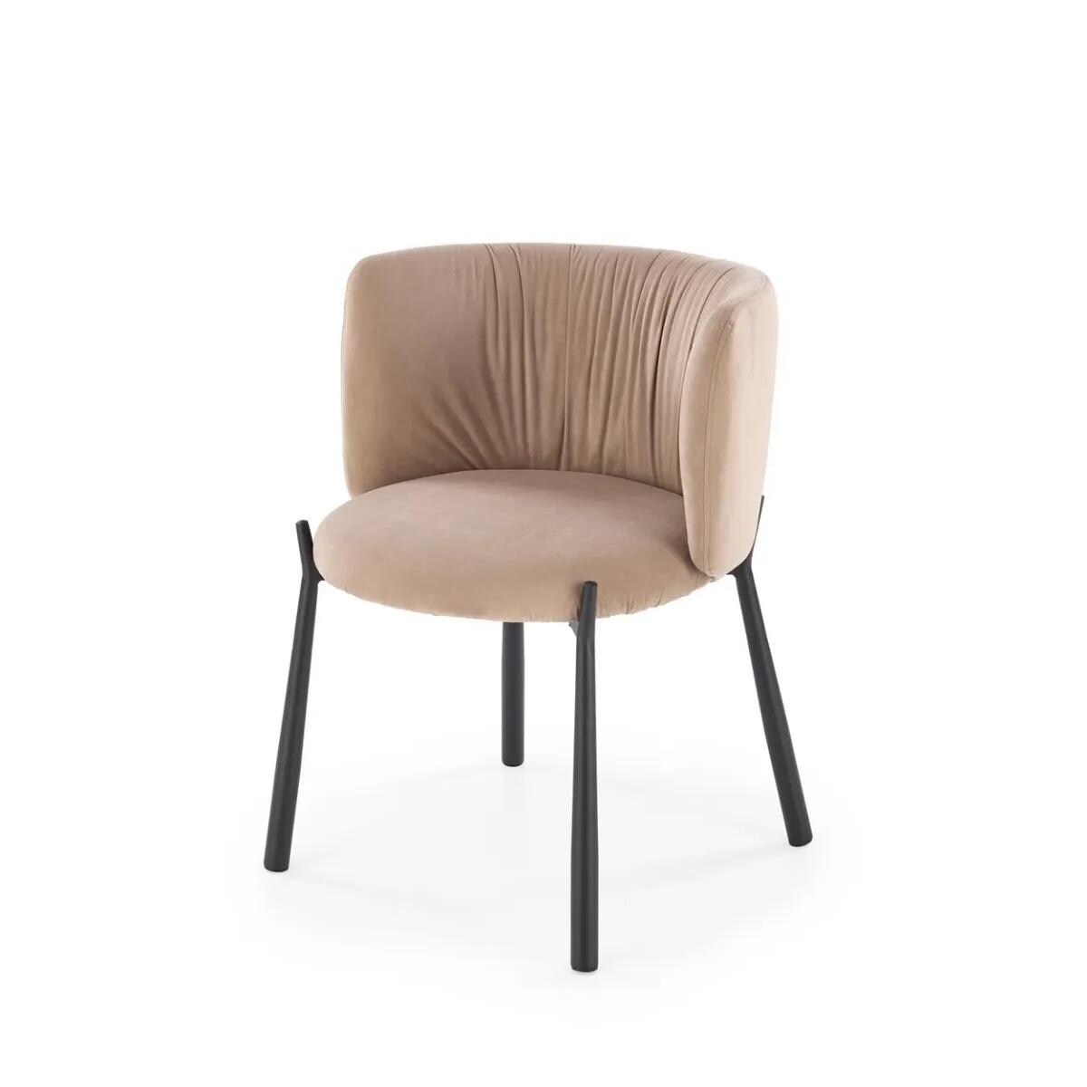 Krzesło tapicerowane K531 VELVET beżowe