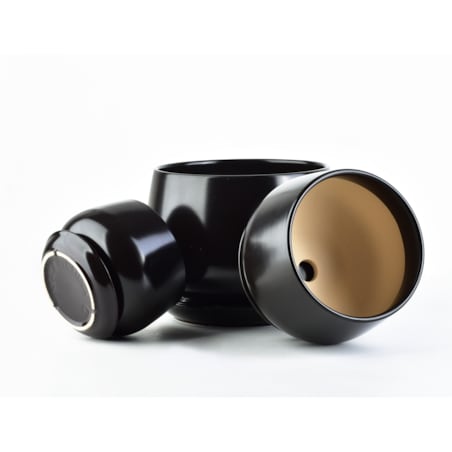 NEVA Komplet 3 osłonek czarny mat XL19xh15cm L15xh12cm M11xh10cm