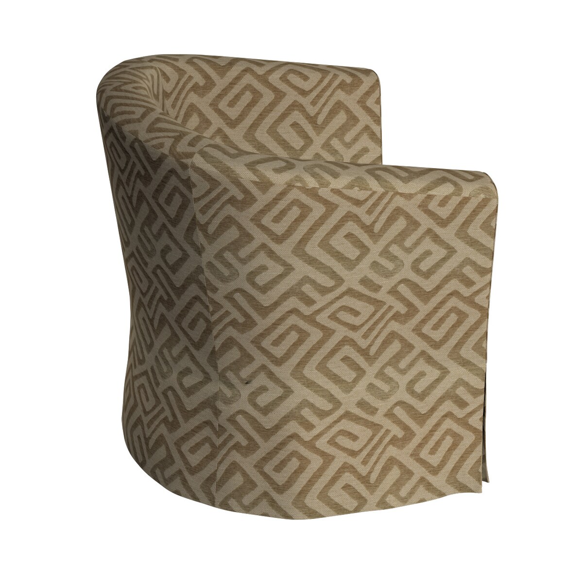 Pokrowiec na fotel Ektorp Tullsta, kawowe wzory na beżowym tle, 79 x 69 x 78 cm, Cosy Home