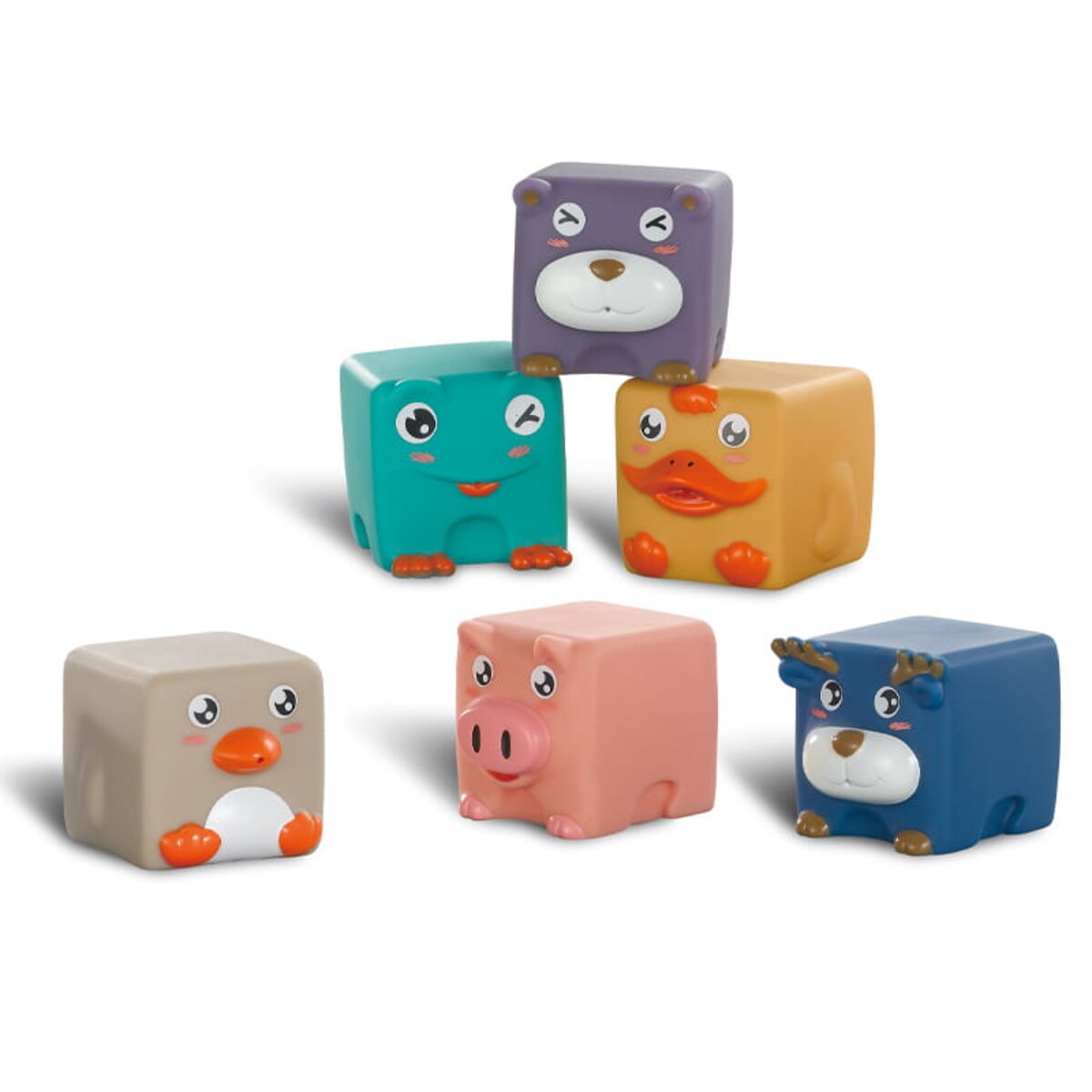 Zwierzątka domowe - miękkie klocki sensoryczne 6 szt