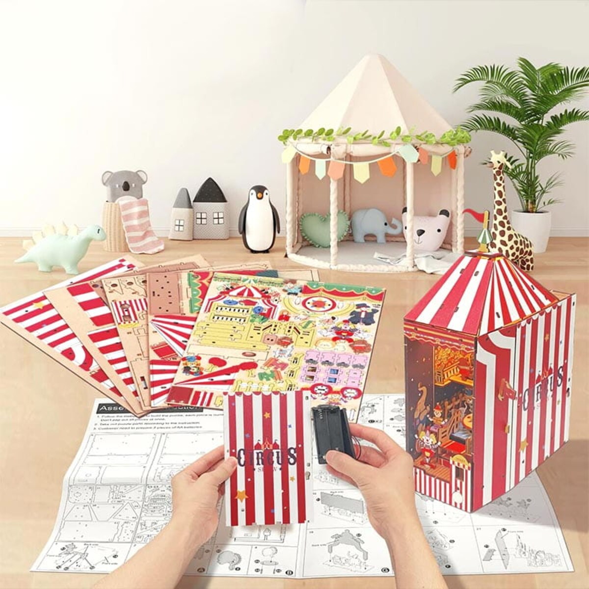 Miniaturowy domek Book Nook - Wesoły cyrk