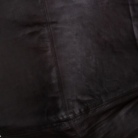 Fotel BUTTERFLY czarny - skóra naturalna, czarny stelaż