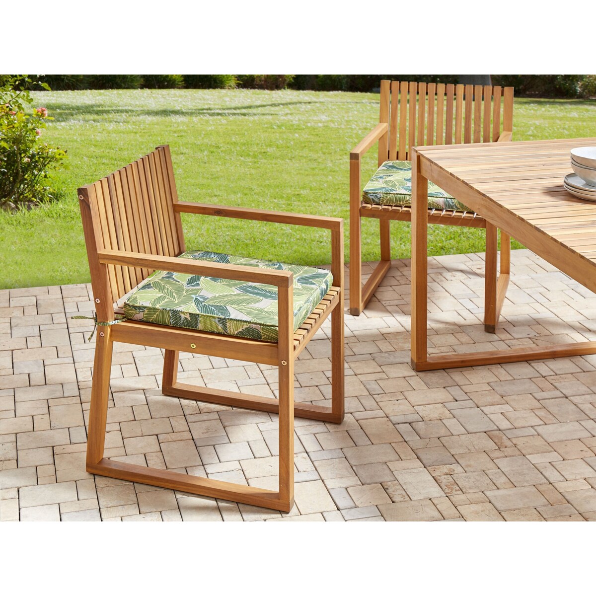 Zestaw jadalniany dla 8 osób Drewno Zielony SASSARI II