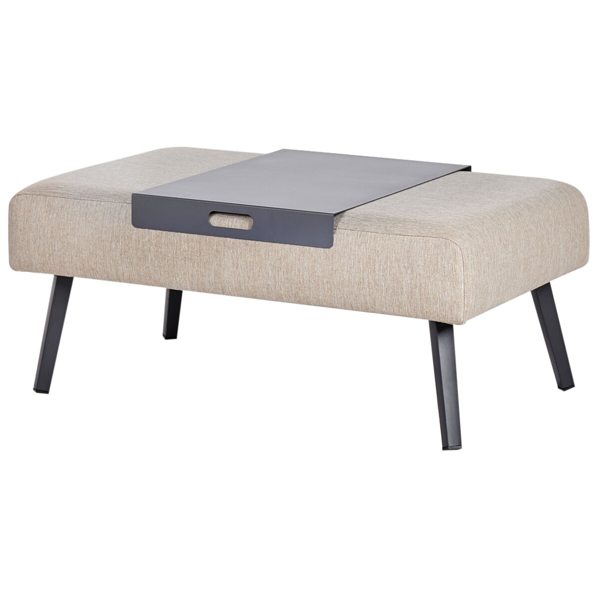 Narożnik ogrodowy ze stolikiem dla 4 osób SORRIVOLI Lewostronny Beżowy