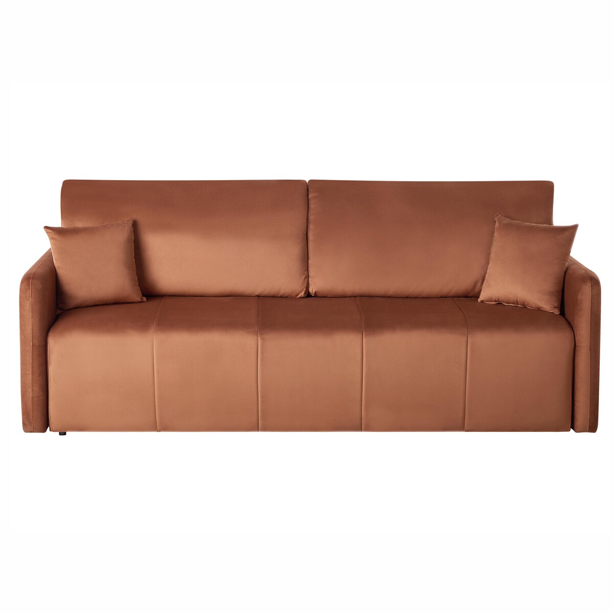 Sofa rozkładana dla 3 osób EGGE Welur Złoty brąz