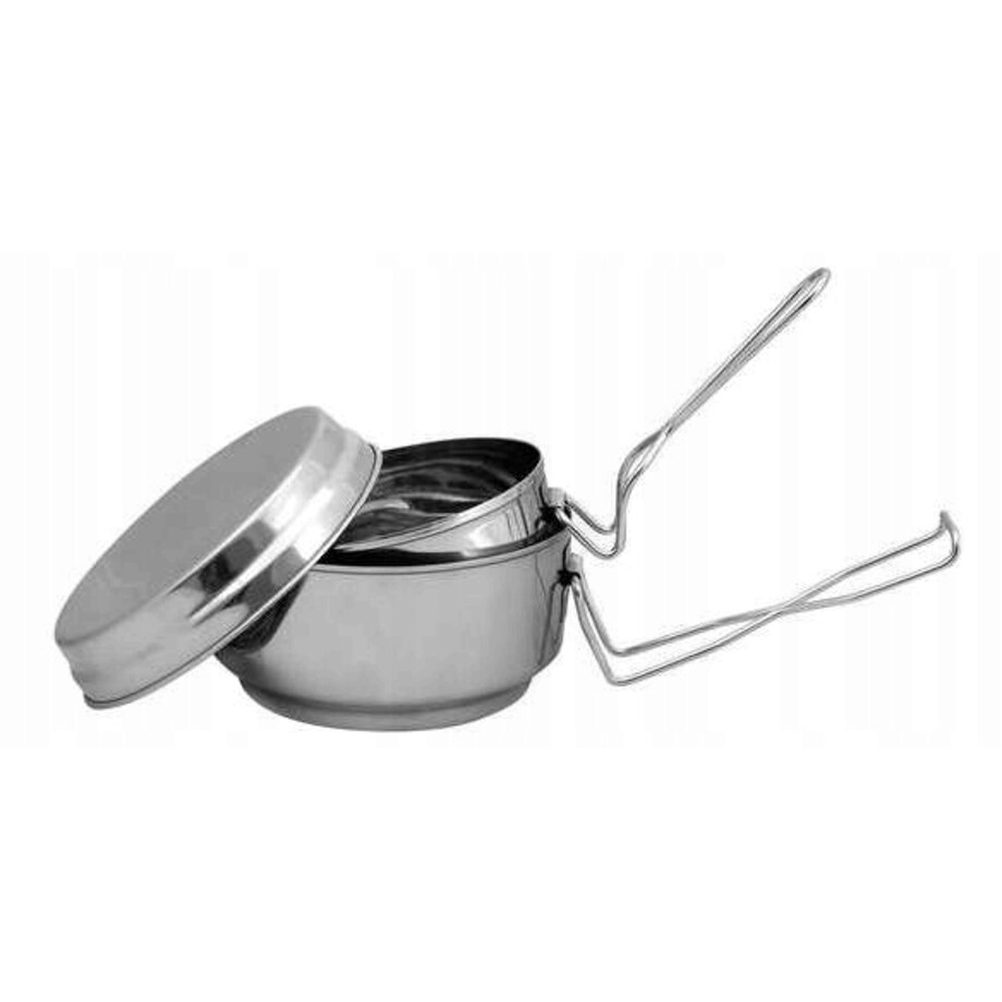 zestaw turystyczny kemping grill na ryby garnek metalowy składany naczynia