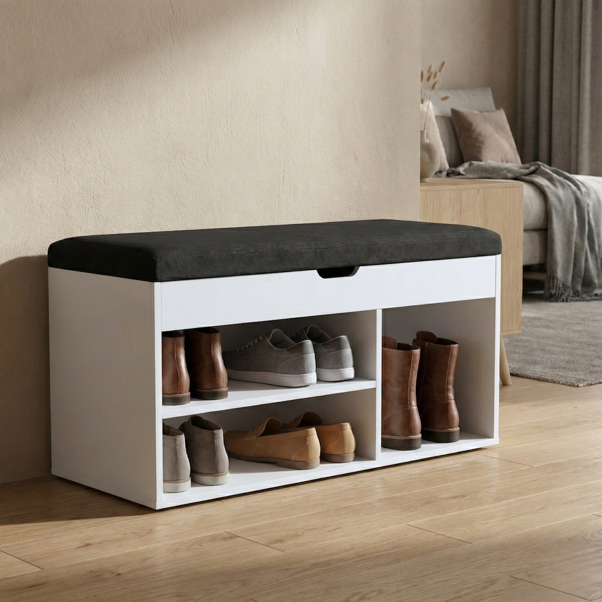 Szafka na buty z siedziskiem TRIA, 80 x 43 x 30 cm