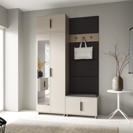 Zestaw mebli do przedpokoju Napoli wersja 4 Trinity 15 kaszmir