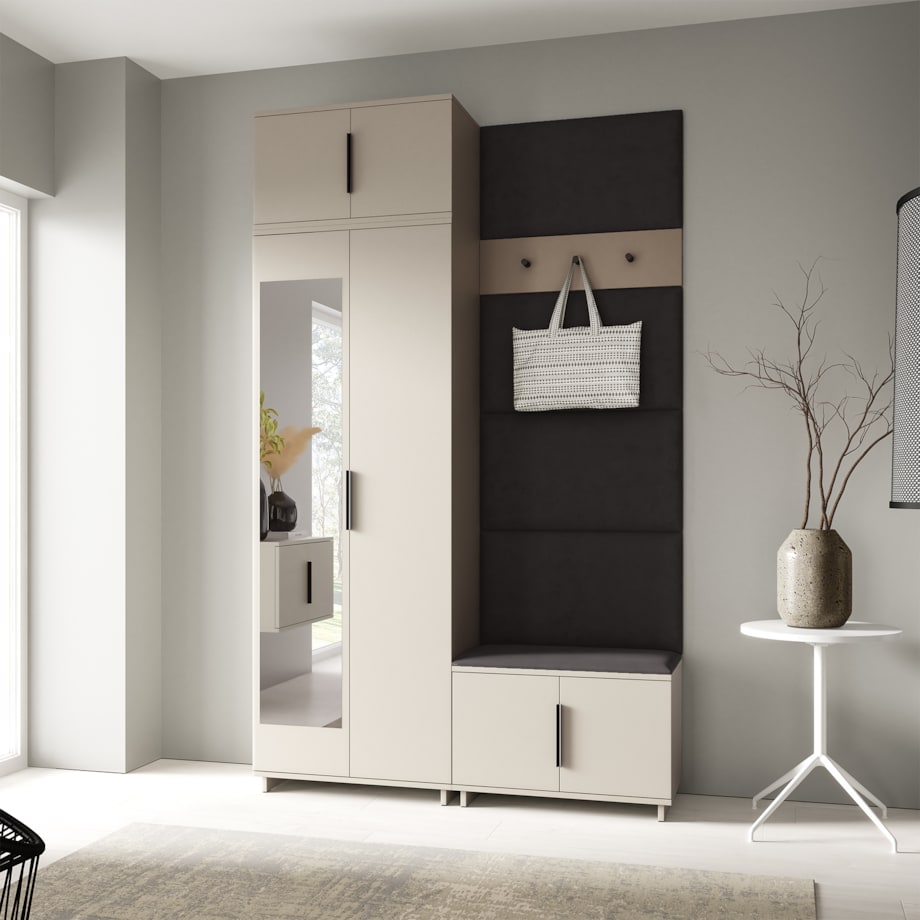 Zestaw mebli do przedpokoju Napoli wersja 4 Trinity 15 kaszmir