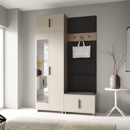 Zestaw mebli do przedpokoju Napoli wersja 4 Trinity 15 kaszmir