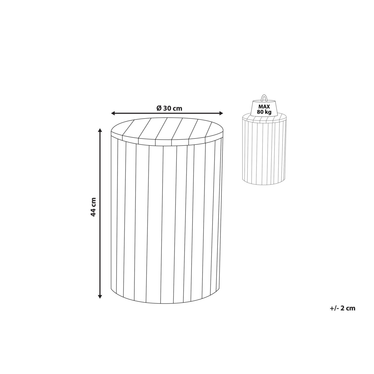 Stolik nocny jasne drewno MOVAS