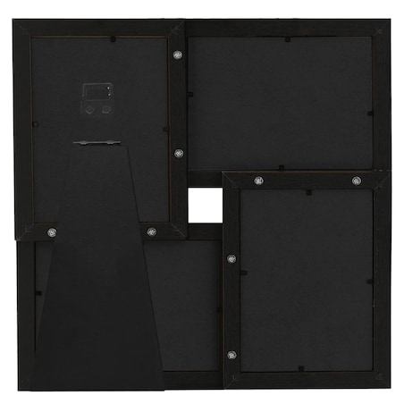 vidaXL Ramka na 4 zdjęcia 10x15 cm, czarna, MDF