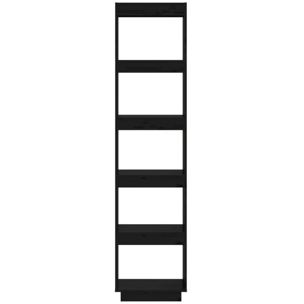 vidaXL Regał na książki/przegroda, czarny, 40x35x167 cm, sosnowy